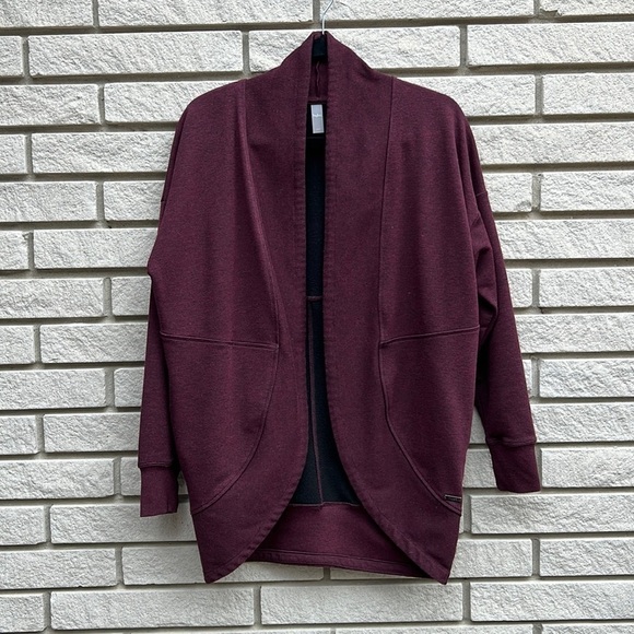 Hyba Open Cardigan with Ribbed Hem Size Small - Picture 3 of 10